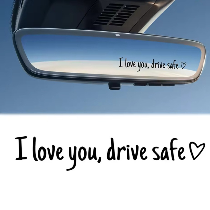 Car Accessories For Women - Autocollant de rétroviseur I Love You,