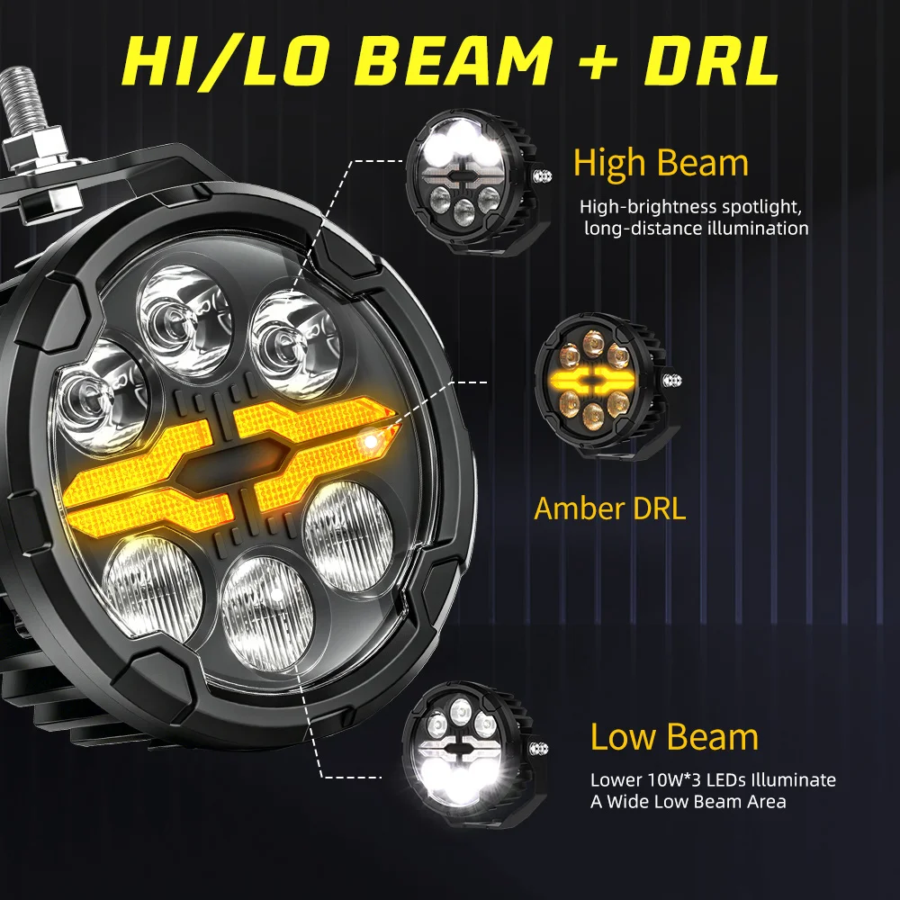HAOLIDE Phare auxiliaire LED p - Car Accessories Xcent avis et prix