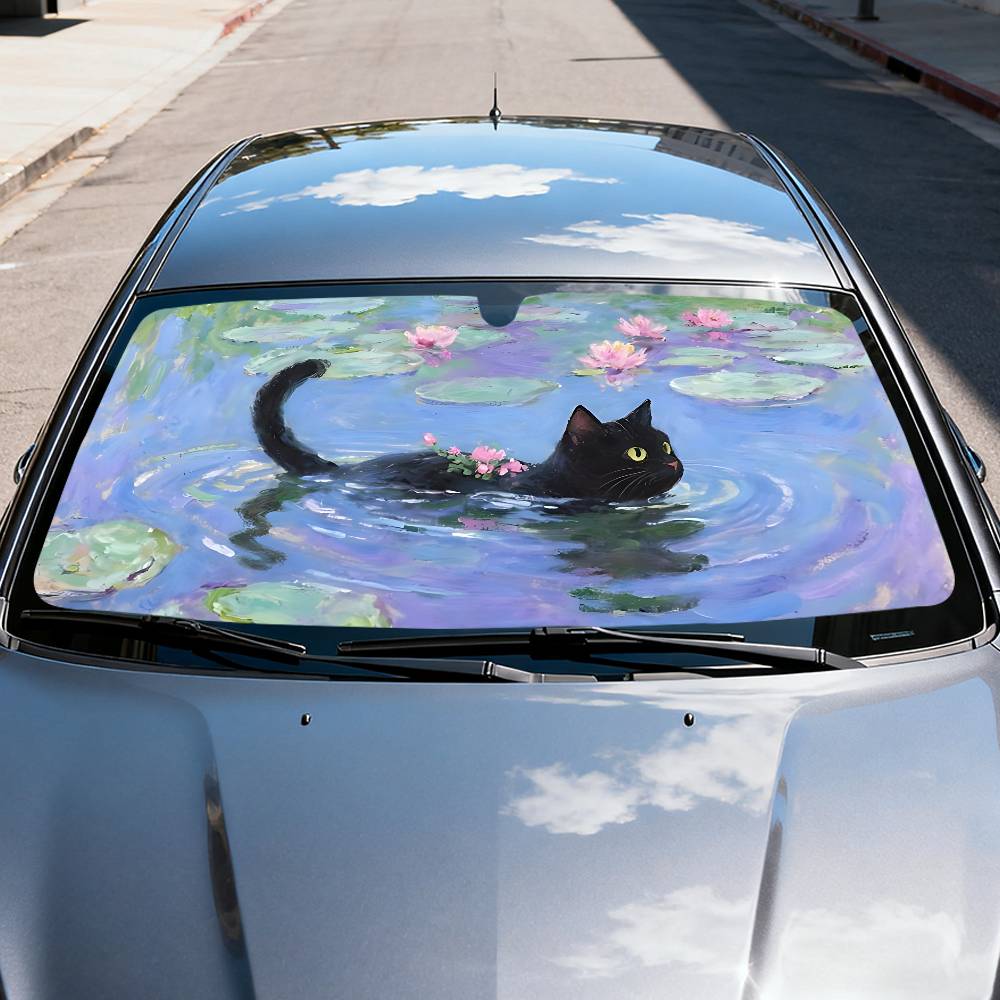 Dessin animé chat en feuille d - Car Accessories Outside avis et prix