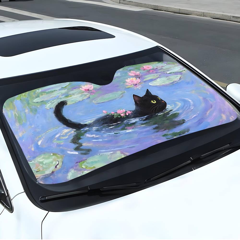 Dessin animé chat en feuille d - Car Accessories Outside avis et prix