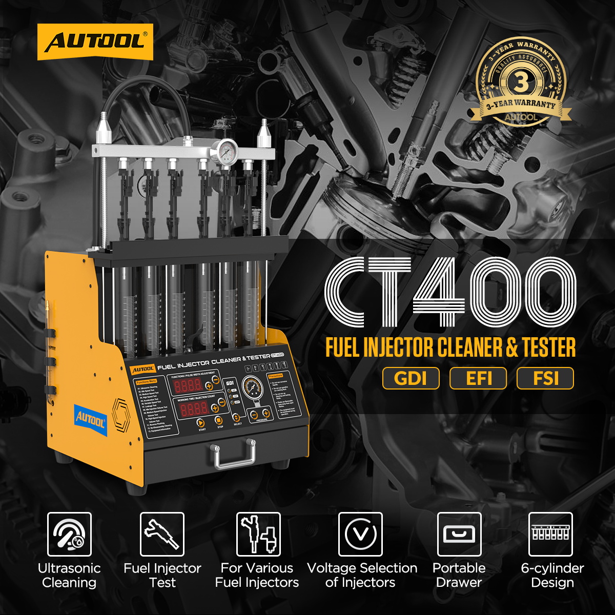 AUTOOL CT400 voiture GDI EFI F - Fuel Injector Cleaner avis et prix